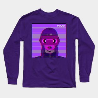 VHS Girl Glitch Long Sleeve T-Shirt